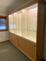 An empty display case