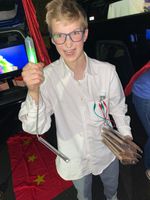 a child dressed as mad scientist
