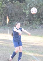 a child throws a soccer ball