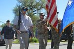 military veterans marching