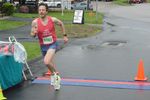 a person crosses the finish line