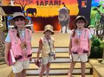 children dressed like they are on a safari