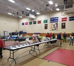 Silent auction in the Elementary School gym
