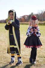 Two children in costumes
