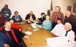 Eastford seniors are seen preparing the January 2000 edition of the
Eastford Communicator in December 1999