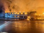 a burning church